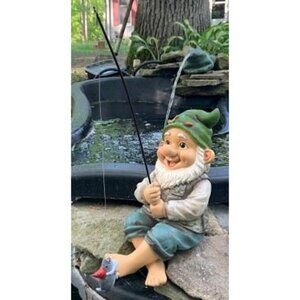 New ZIGGY THE FISHING GNOME SITTER STATUE